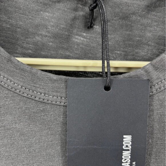 Buck Mason T Shirt Mens S Coal Venice Wash Slub Short Sleeve Basic Tee - Picture 3 of 5